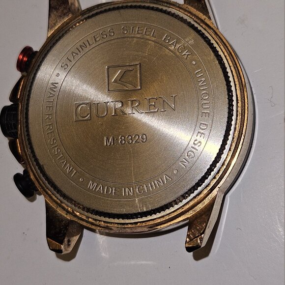 CURREN Chronograph Men’s Watch – Black & Gold Sport Style - Picture 12 of 16